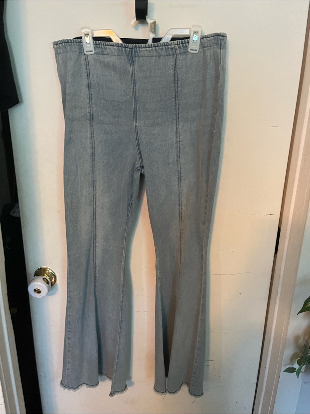 No Boundaries Gray Pull-On Flare Pants